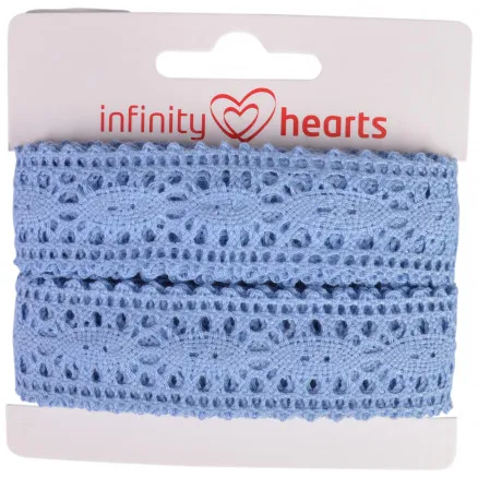 Infinity Hearts Blondebånd i polyester 25mm 05 Blå - 5m
