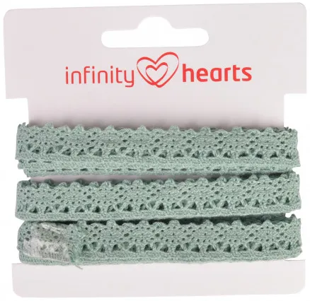 Infinity Hearts Blondebånd i polyester 11mm 06 Grå - 5m