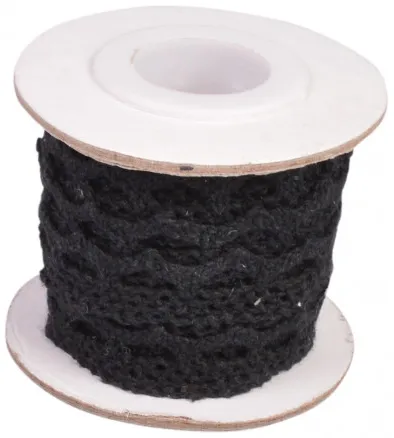 Infinity Hearts Blonde/Bånd av blonde Svart 12mm 2,5m