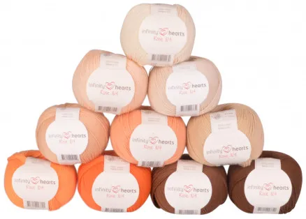 Infinity Hearts Rose 8/4 Garnpakke 29 Brun og Oransje nyanser - 10 stk - Brun og Oransje nyanser