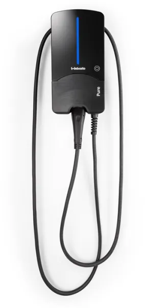 Webasto Pure Ladeboks 22 kW Type 2 Black Edition med 7 m kabel - Integrert feilstrømsvern Type B