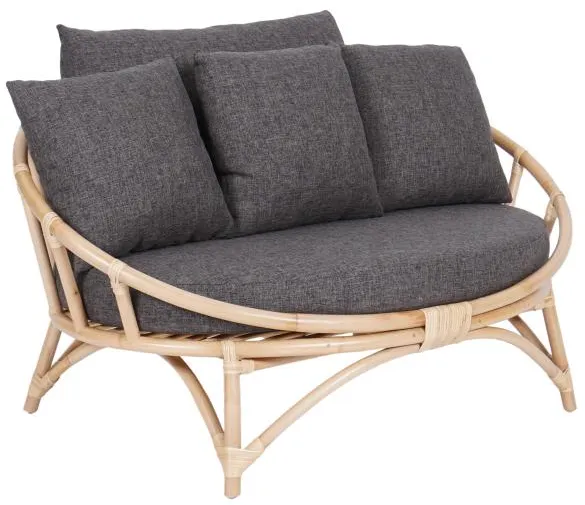 Muscat 2-seters loungesofa mørkegrå 127x102x70cm