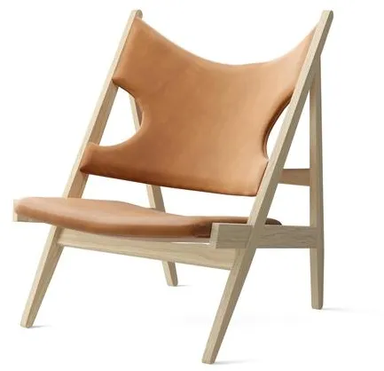 Audo Knitting Lenestol Polstret Naturlig Eik/Dunes Cognac