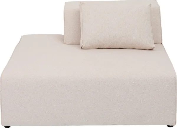 KARE DESIGN Infinity Ottoman Semi Elements Cream Left Modul - kremfarget polyester og polypropylen