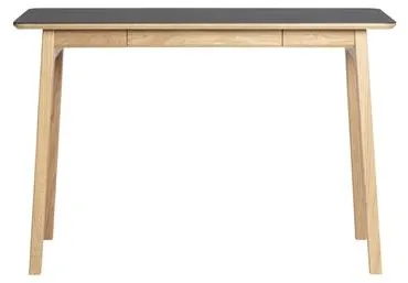 Magnus Olesen Freya Skrivebord Eik Massiv Lakkert / Svart Linoleum 4023 Forbo