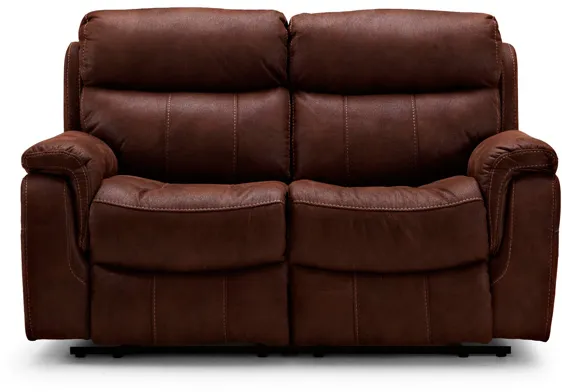 HAGA Arizona 2 kinosofa med el-recliner - brunt mikrofiberstoff