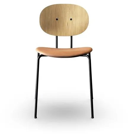 Sibast Furniture Piet Hein Spisestuestol Sort i Eik og Cognac Skinn