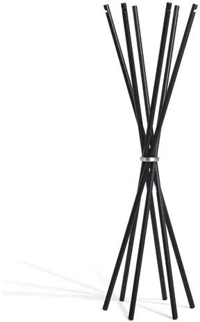 Møbel Copenhagen Coat Klesstativ Svart lakkert ask/Polert aluminium