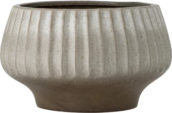 Assie, Blomsterpotte, grå, steintøy