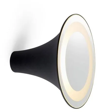 Trizo 21 Sirens Vegglampe Svart + Hvitmatt Glass + Lite Speil