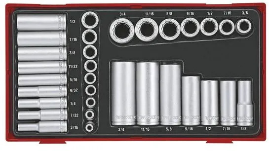 Teng Tools Pipesett 1/4-3/8 tomme - 32 deler